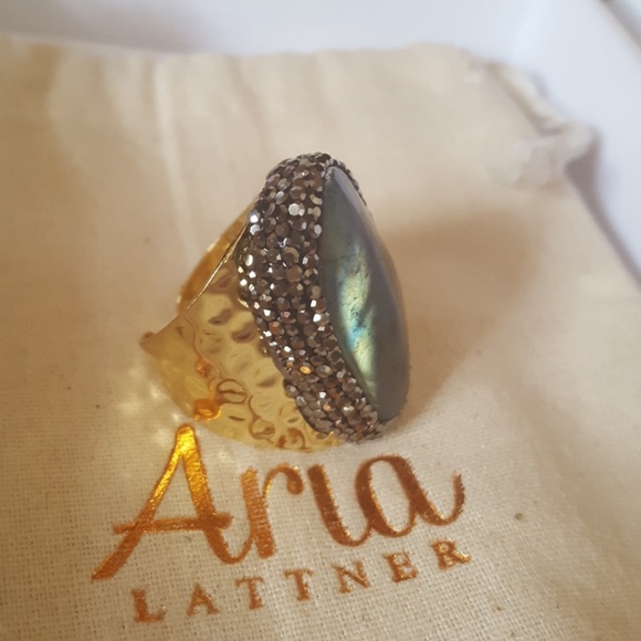 Aria Lattner Intuition Stone Labradorite Ring BNIB - Picture 3 of 4